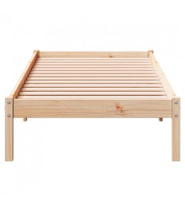 vidaXL Extra Long Bed Frame without Mattress 90x210 cm Solid Wood Pine — Colour: natural, Size: 90 x 210 cm — V0672028034