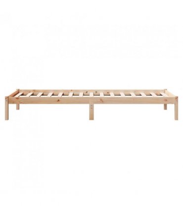 vidaXL Extra Long Bed Frame without Mattress 90x210 cm Solid Wood Pine — Colour: natural, Size: 90 x 210 cm — V0672028034