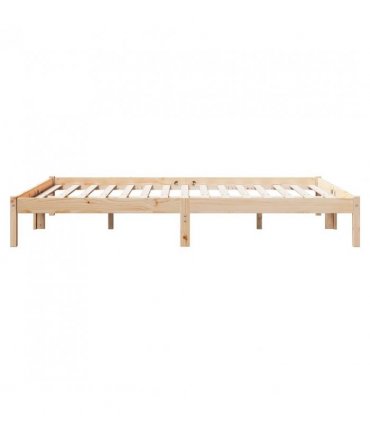 vidaXL Extra Long Bed Frame without Mattress 160x220 cm Solid Wood Pine — Colour: natural, Size: 160 x 220 cm