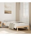 vidaXL Extra Long Bed Frame without Mattress 90x220 cm Solid Wood Pine — Colour: natural, Size: 90 x 220 cm