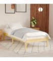 vidaXL Bed Frame without Mattress Solid Wood Small Single — Colour: natural, Size: 75 x 190 cm — V0672028046