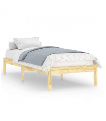 vidaXL Bed Frame without Mattress Solid Wood Small Single — Colour: natural, Size: 75 x 190 cm — V0672028046