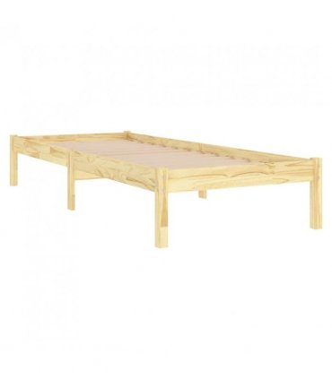 vidaXL Bed Frame without Mattress Solid Wood Small Single — Colour: natural, Size: 75 x 190 cm — V0672028046