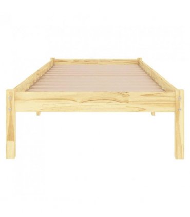 vidaXL Bed Frame without Mattress Solid Wood Small Single — Colour: natural, Size: 75 x 190 cm — V0672028046