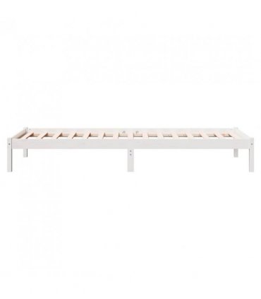vidaXL Extra Long Bed Frame without Mattress White 80x220 cm Solid Wood Pine — Size: 80 x 220 cm — V0672028049