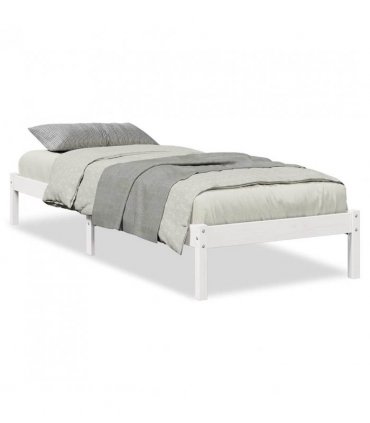 vidaXL Extra Long Bed Frame without Mattress White 80x210 cm Solid Wood Pine — Size: 80 x 210 cm