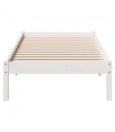 vidaXL Extra Long Bed Frame without Mattress White 80x210 cm Solid Wood Pine — Size: 80 x 210 cm