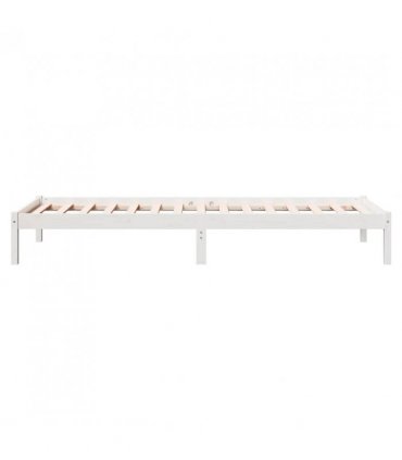 vidaXL Extra Long Bed Frame without Mattress White 80x210 cm Solid Wood Pine — Size: 80 x 210 cm