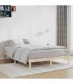 vidaXL Bed Frame without Mattress 193x203 cm Solid Wood Pine King — Colour: natural, Size: 193 x 203 cm