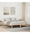 vidaXL Extra Long Bed Frame without Mattress 140x220 cm Solid Wood Pine — Colour: natural, Size: 140 x 220 cm