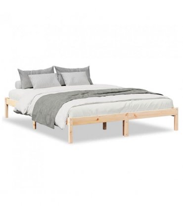 vidaXL Extra Long Bed Frame without Mattress 140x220 cm Solid Wood Pine — Colour: natural, Size: 140 x 220 cm