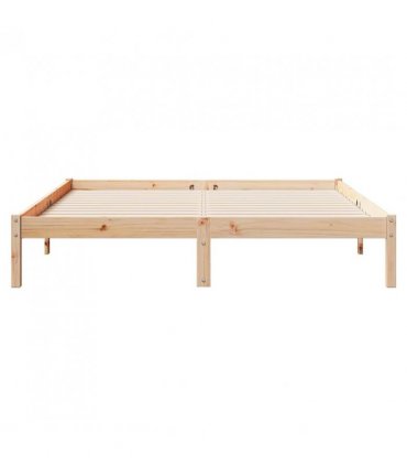 vidaXL Extra Long Bed Frame without Mattress 140x220 cm Solid Wood Pine — Colour: natural, Size: 140 x 220 cm