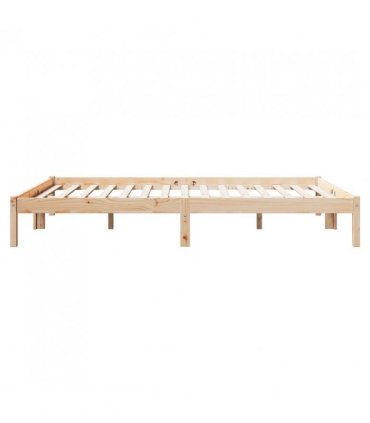 vidaXL Extra Long Bed Frame without Mattress 140x220 cm Solid Wood Pine — Colour: natural, Size: 140 x 220 cm
