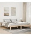 vidaXL Extra Long Bed Frame without Mattress 200x210 cm Solid Wood Pine — Colour: natural, Size: 200 x 210 cm — V0672028061