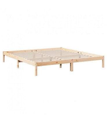vidaXL Extra Long Bed Frame without Mattress 200x210 cm Solid Wood Pine — Colour: natural, Size: 200 x 210 cm — V0672028061
