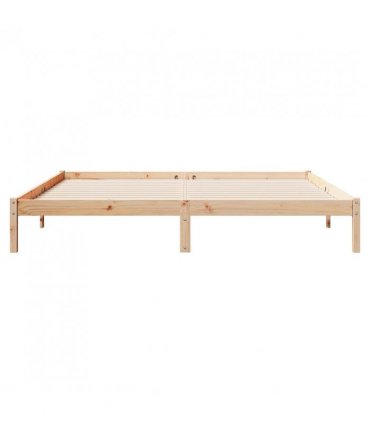 vidaXL Extra Long Bed Frame without Mattress 200x210 cm Solid Wood Pine — Colour: natural, Size: 200 x 210 cm — V0672028061