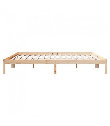 vidaXL Extra Long Bed Frame without Mattress 200x210 cm Solid Wood Pine — Colour: natural, Size: 200 x 210 cm — V0672028061