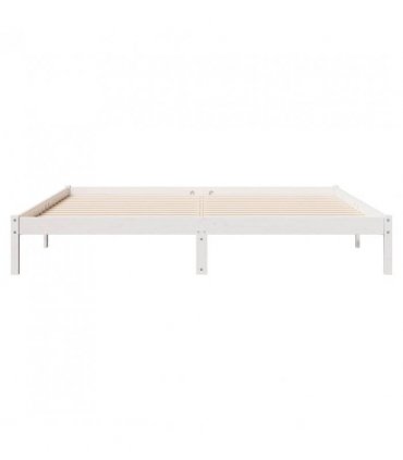 vidaXL Extra Long Bed Frame without Mattress White 180x220 cm Solid Wood Pine — Size: 180 x 220 cm — V0672028068