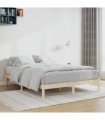 vidaXL Bed Frame without Mattress 152x203 cm Solid Wood Pine Queen — Colour: natural, Size: 152 x 203 cm