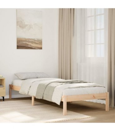 vidaXL Extra Long Bed Frame without Mattress 80x210 cm Solid Wood Pine — Colour: natural, Size: 80 x 210 cm