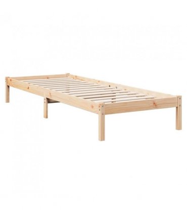 vidaXL Extra Long Bed Frame without Mattress 80x210 cm Solid Wood Pine — Colour: natural, Size: 80 x 210 cm