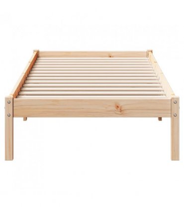 vidaXL Extra Long Bed Frame without Mattress 80x210 cm Solid Wood Pine — Colour: natural, Size: 80 x 210 cm