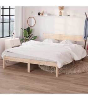 vidaXL Bed Frame | Durable | Bed Frame | Rectangular | Modern | Wood Bed — Colour: natural, Size: 120 x 190 cm