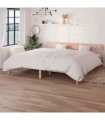 vidaXL Bed Frame | Natural wood | Solid pine wood (untreated) | Double | Tough — Size: 200 x 200 cm