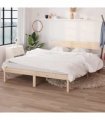 vidaXL Bed Frame | Pinewood natural | Solid pinewood | King Size | Durable — Size: 150 x 200 cm