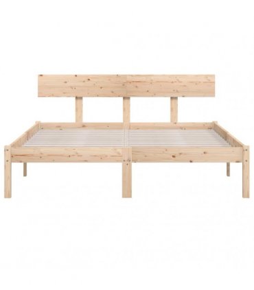 vidaXL Bed Frame | Natural Wood | Solid pine wood | 120x200 cm | Durable — Size: 120 x 200 cm
