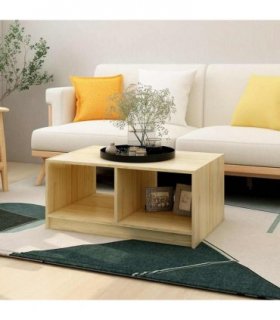 vidaXL Coffee Table 75x50x33.5 cm Solid Pinewood — Colour: natural