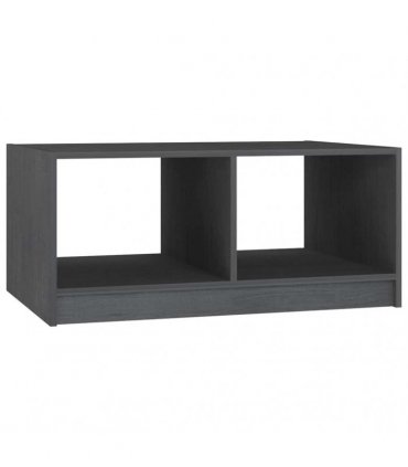 vidaXL Coffee Table Grey 75x50x33.5 cm Solid Pinewood