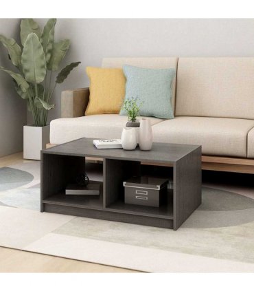 vidaXL Coffee Table Grey 75x50x33.5 cm Solid Pinewood