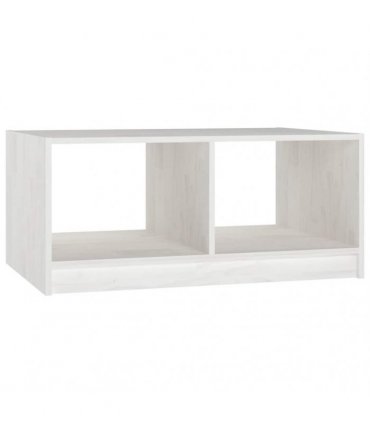vidaXL Coffee Table White 75x50x33.5 cm Solid Pinewood