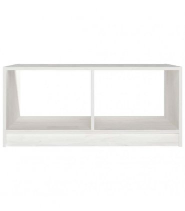 vidaXL Coffee Table White 75x50x33.5 cm Solid Pinewood