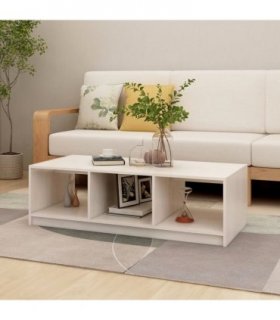vidaXL Coffee Table White 110x50x34 cm Solid Pinewood