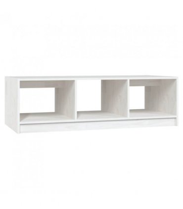 vidaXL Coffee Table White 110x50x34 cm Solid Pinewood