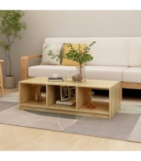 vidaXL Coffee Table 110x50x34 cm Solid Pinewood — Colour: natural