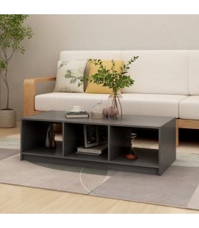 vidaXL Coffee Table Grey 110x50x34 cm Solid Pinewood