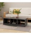 vidaXL Coffee Table Grey 110x50x34 cm Solid Pinewood