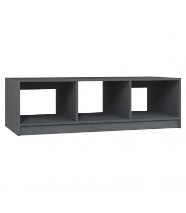 vidaXL Coffee Table Grey 110x50x34 cm Solid Pinewood