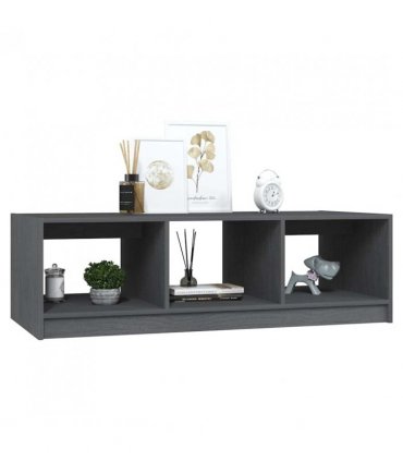 vidaXL Coffee Table Grey 110x50x34 cm Solid Pinewood