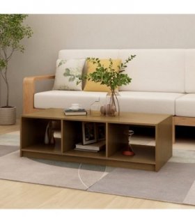vidaXL Coffee Table Honey Brown 110x50x34 cm Solid Pinewood