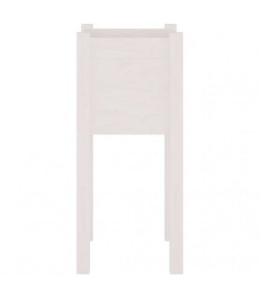 vidaXL Garden Planters 2 pcs White 31x31x70 cm Solid Pinewood