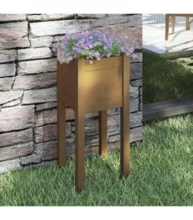vidaXL Garden Planter Honey Brown 31x31x70 cm Solid Pinewood