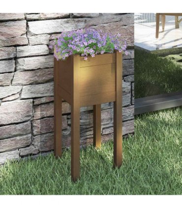 vidaXL Garden Planter Honey Brown 31x31x70 cm Solid Pinewood