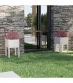 vidaXL Garden Planters 2 pcs White 40x40x70 cm Solid Pinewood