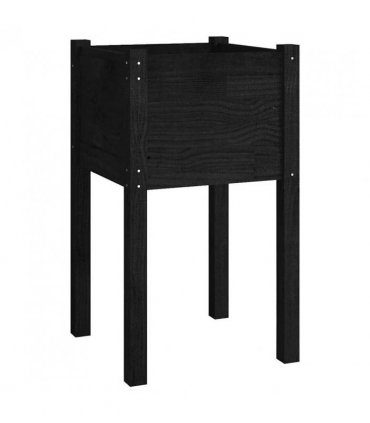 vidaXL Garden Planter Black 40x40x70 cm Solid Pinewood