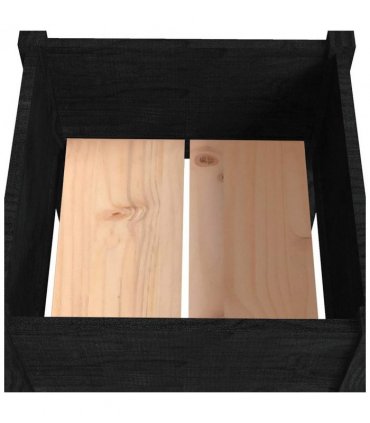 vidaXL Garden Planter Black 40x40x70 cm Solid Pinewood