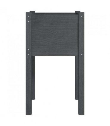 vidaXL Garden Planter Grey 40x40x70 cm Solid Pinewood